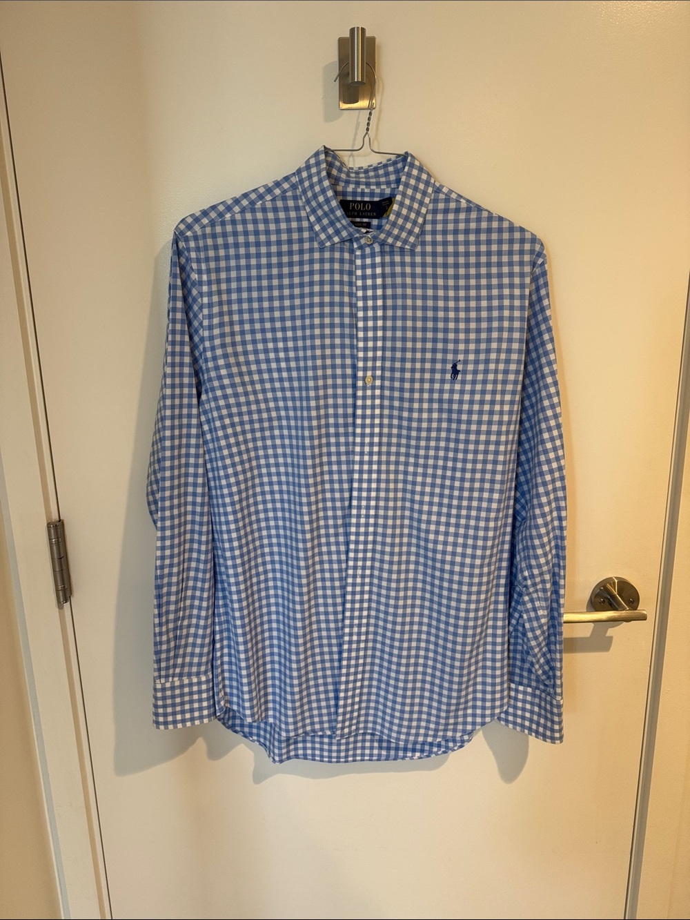 Polo by Ralph Lauren Light Blue & White Gingham Button-Down Shirt